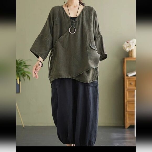 Buykud Navy Striped Oversized Dress NWT Size XL - Picture 4 of 10